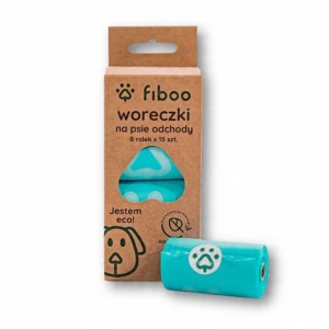 Ekologiczne Woreczki na Psie Odchody Fiboo 100% Kompostowalne 8 sztuk