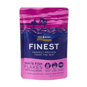 Fish4Dogs Finest Filety Biała Ryba z Łososiem 100g