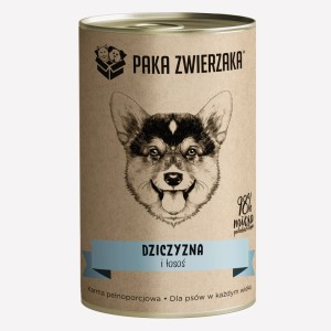 Paka Zwierzaka mokra karma dla psa dziczyzna i łosoś 400 g
