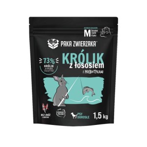 Paka Zwierzaka karma sucha Królik z łososiem M 1,5kg