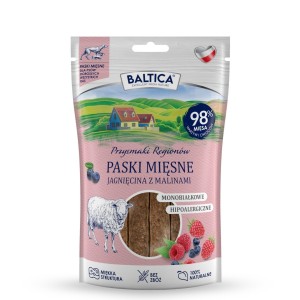 Baltica mięsne paski jagnięcina z malinami 90g