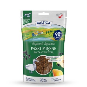Baltica mięsne paski kaczka z gruszką 90g