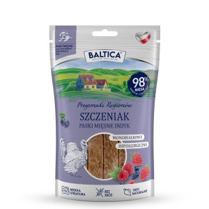 Baltica mięsne paski dla szczeniąt indyk 90g
