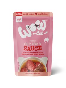 WOW CAT kawałki wołowiny w sosie