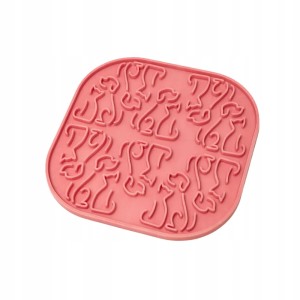 Fiboo Lollipop Mata do lizania 19x19cm Różowa Spowalniająca jedzenie