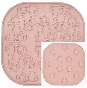 Fiboo Lollipop Sticky 19x19cm Mata do lizania z przyssawkami Różowa