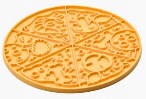 Fiboo Fizza 21,5 cm Mata do lizania Spowalnia jedzenie Antypoślizgowa